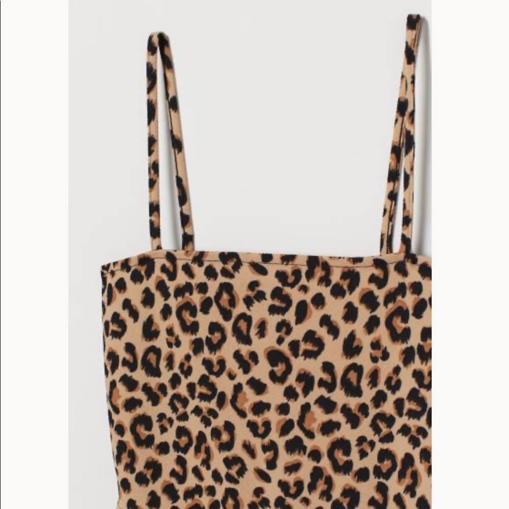 H&M DIVIDED leopard mini dress